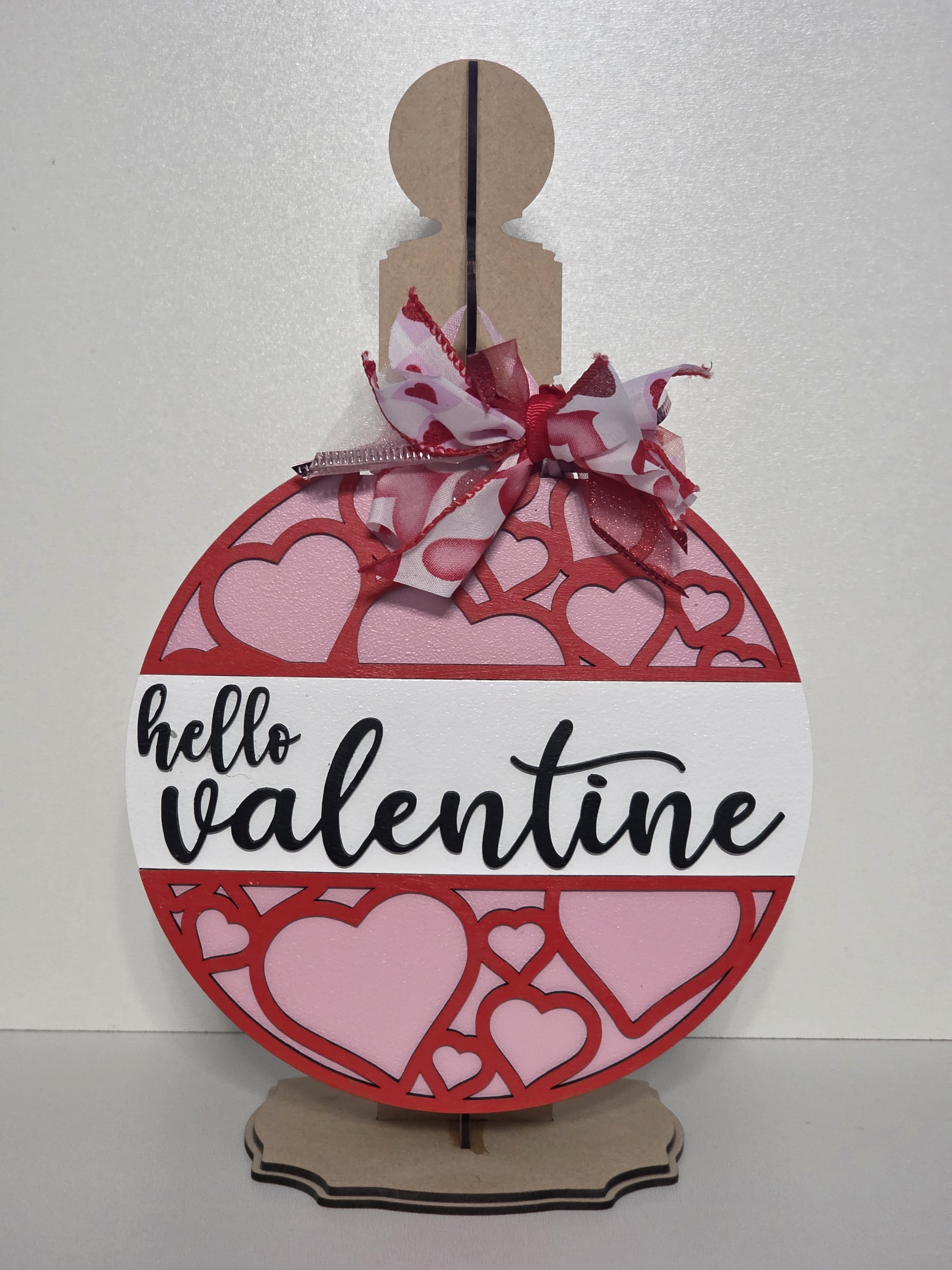8" valentine's day hanger with stand