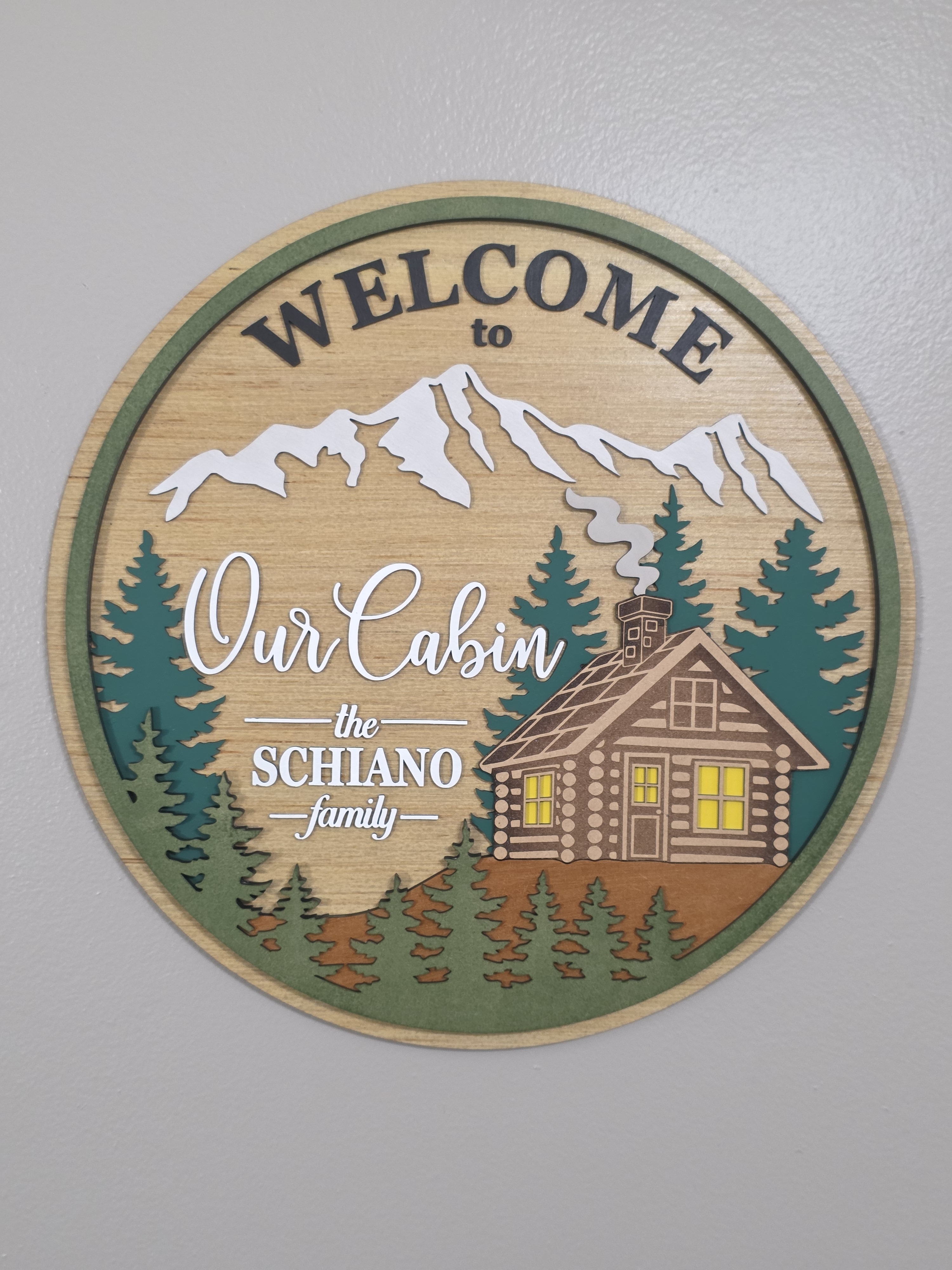 16" welcome to our cabin sign